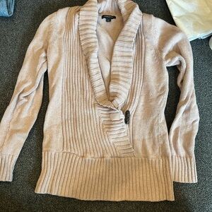 Banana Republic Light Beige Shawl Collar Sweater